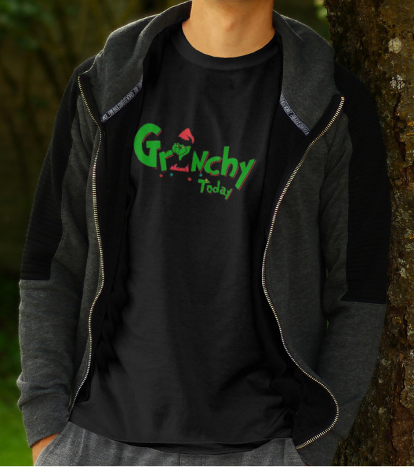 Feeling Extra Grinchy Today Christmas Grinch Santa Hat T-Shirt