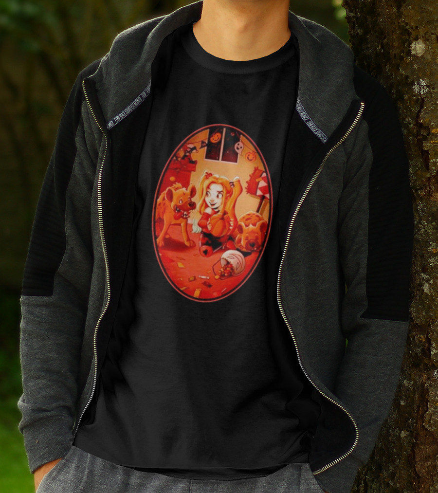 Trick Or Treat Chrissie Zullo Variant Harley Quinn Halloween Hyenas T-Shirt