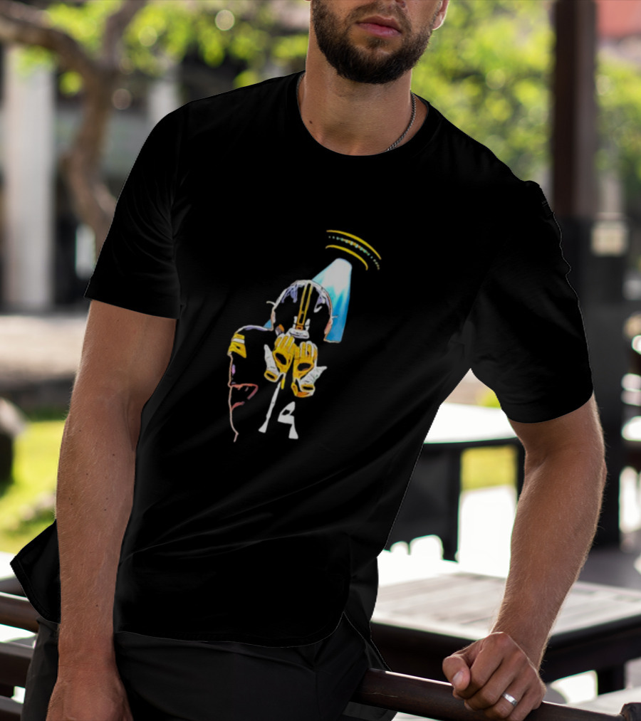 Wide Receiver Not From This Earth UFO Football Fusion Alien Receiver T-Shirt
