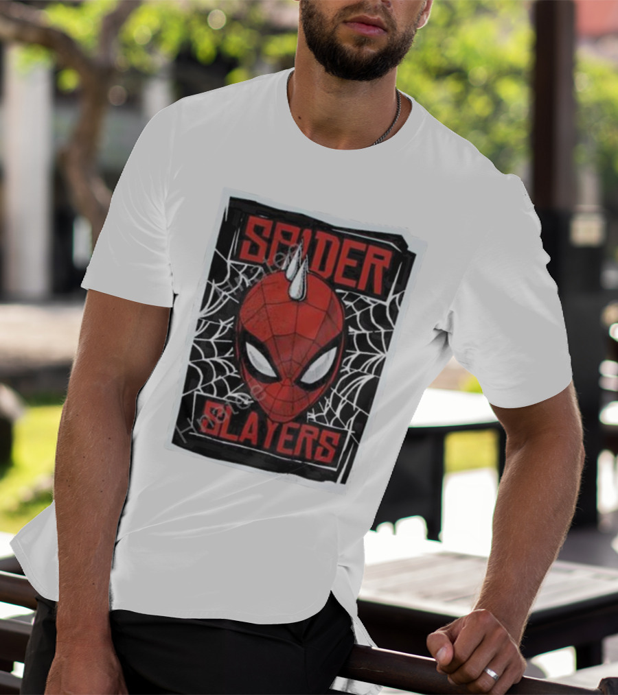 Spider Punk Merch Spider Slayers Web Head T-Shirt