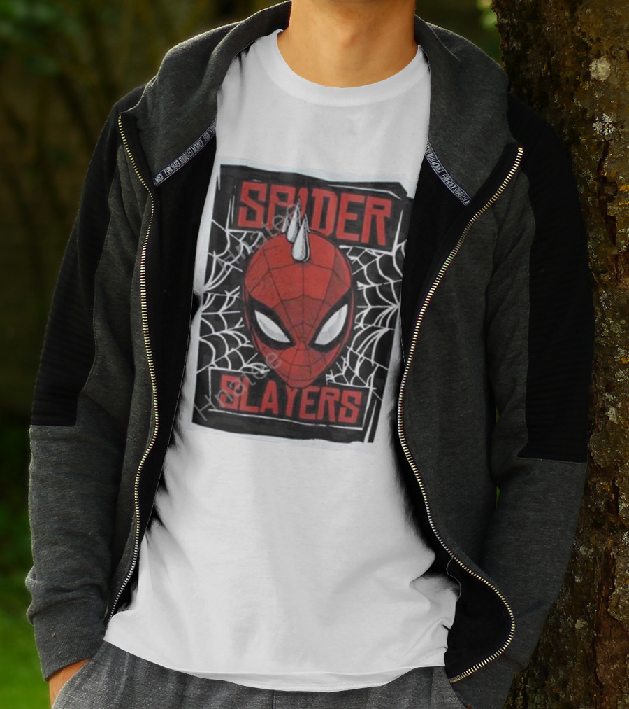 Spider Punk Merch Spider Slayers Web Head T-Shirt