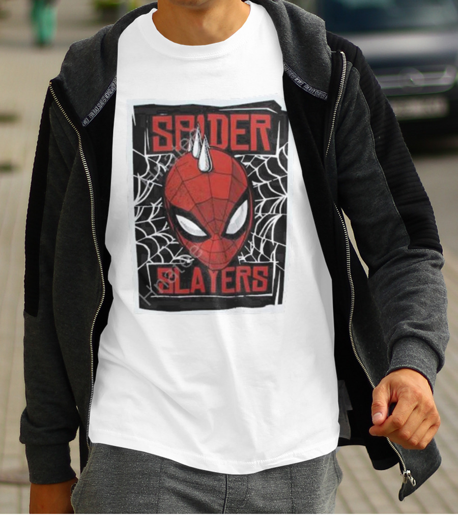 Spider Punk Merch Spider Slayers Web Head T-Shirt