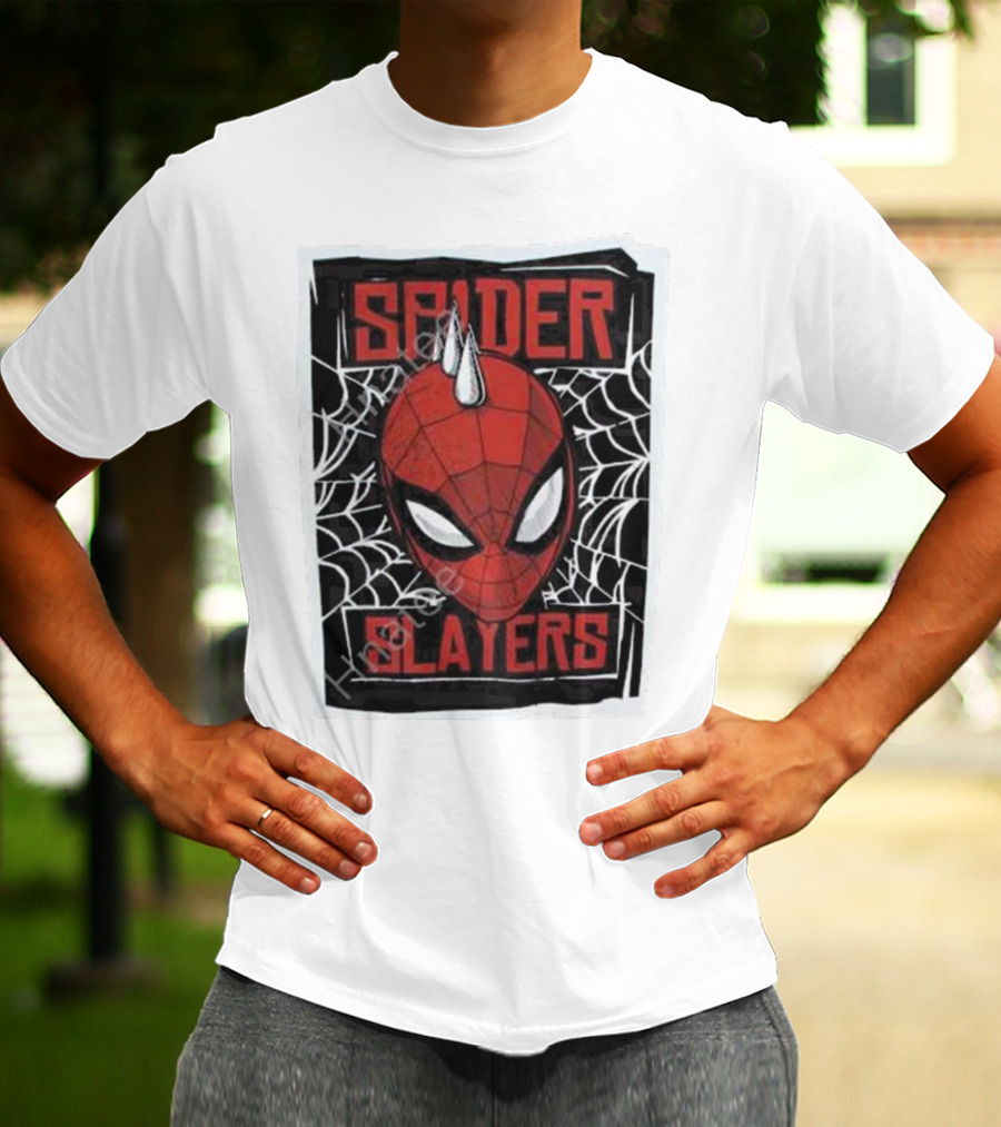 Spider Punk Merch Spider Slayers Web Head T-Shirt