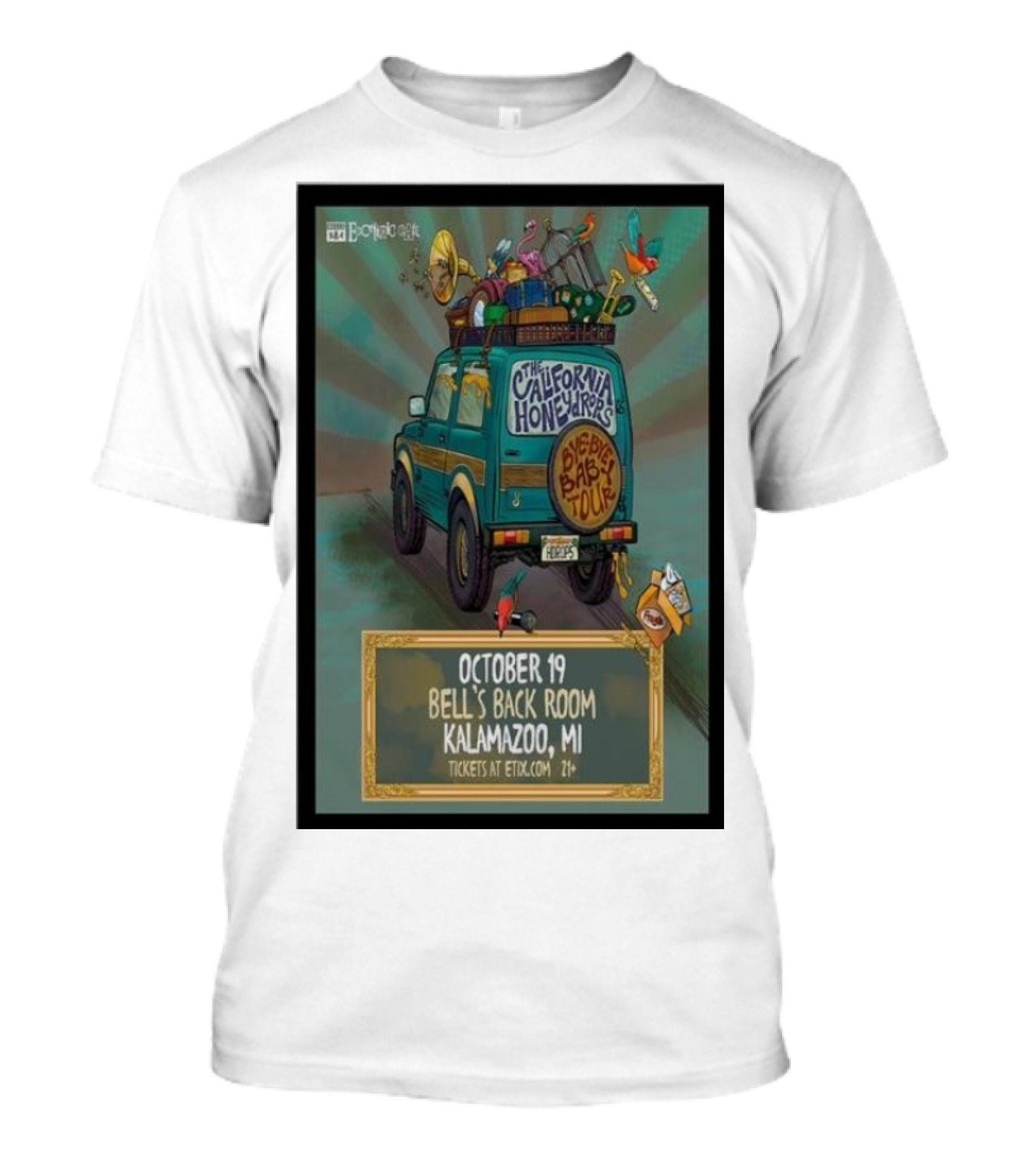 The California Honeydrops Big Bad Tour October 19 Bell's Back Room Kalamazoo MI T-Shirt