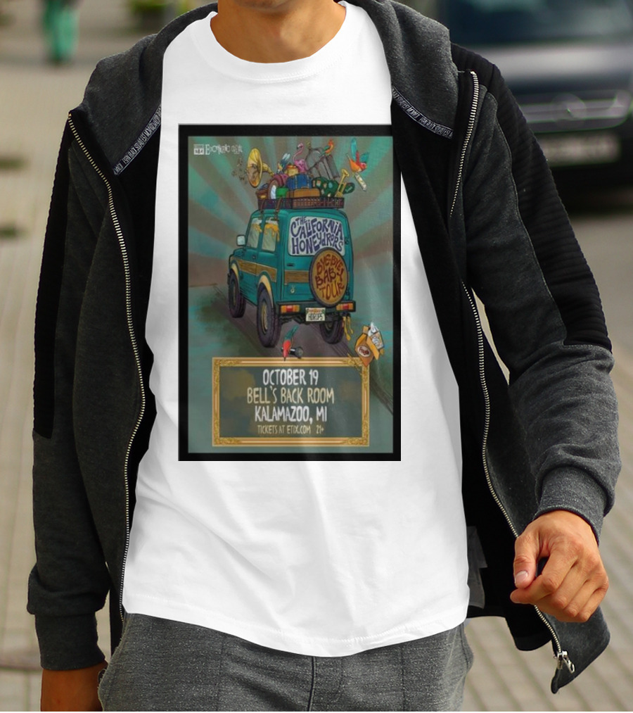The California Honeydrops Big Bad Tour October 19 Bell's Back Room Kalamazoo MI T-Shirt