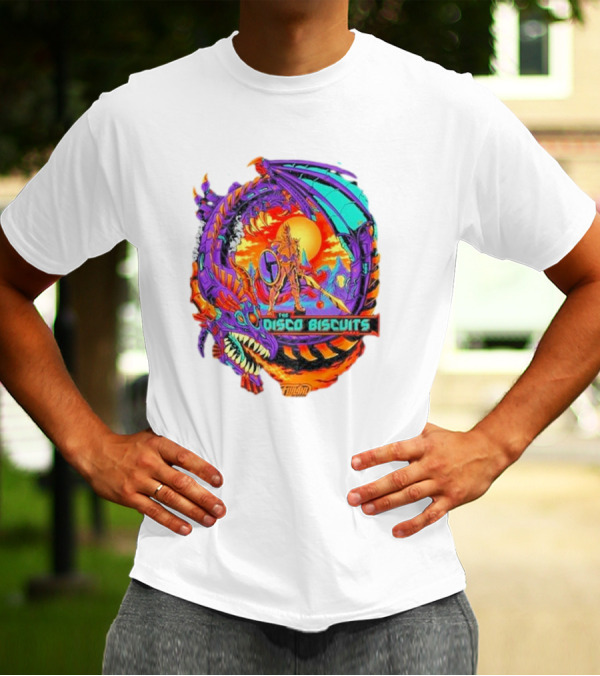 The Disco Biscuits Flyland Neon Dragon Knight Adventure T-Shirt