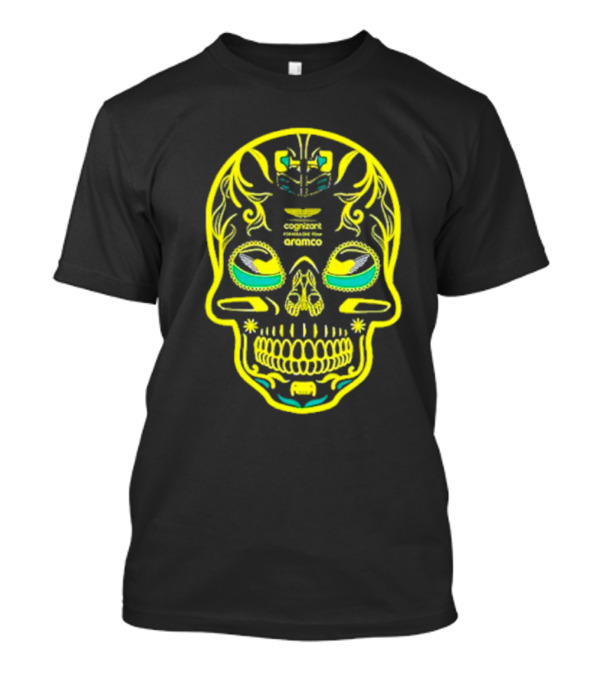 Aston Martin F1 Team Mexico GP Cognizant Aramco Sugar Skull T-Shirt