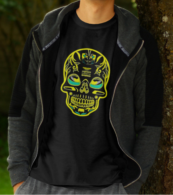 Aston Martin F1 Team Mexico GP Cognizant Aramco Sugar Skull T-Shirt
