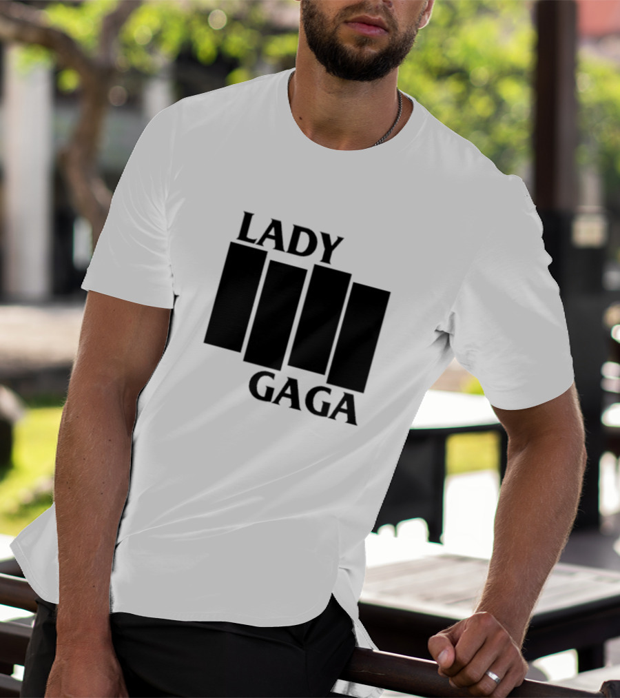 Lady Gaga Black Flag Bars T-Shirt