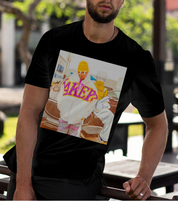 Lakers X Chris Brown X Toge Inumaki Anime Crossover Cursed Speech T-Shirt