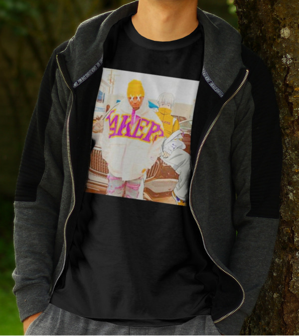 Lakers X Chris Brown X Toge Inumaki Anime Crossover Cursed Speech T-Shirt