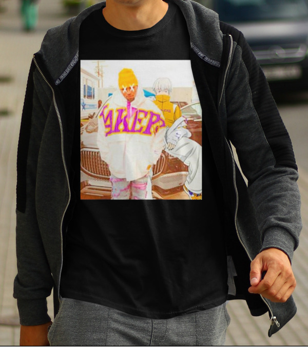 Lakers X Chris Brown X Toge Inumaki Anime Crossover Cursed Speech T-Shirt