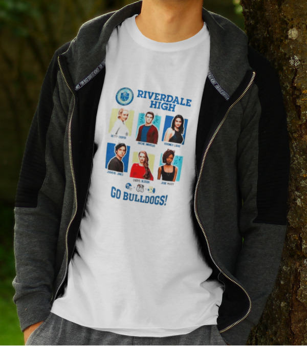 Riverdale High Yearbook Photos Archie Betty Veronica Jughead Cheryl Josie Go Bulldogs T-Shirt