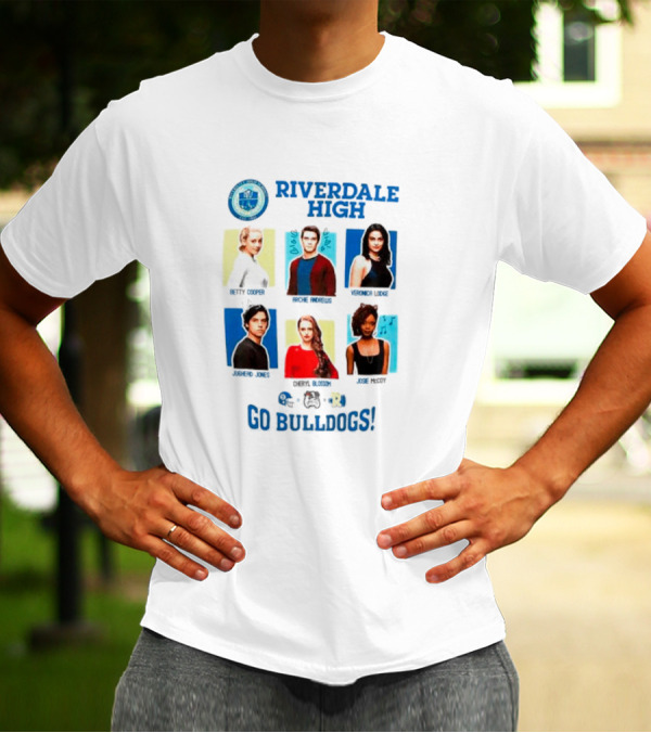 Riverdale High Yearbook Photos Archie Betty Veronica Jughead Cheryl Josie Go Bulldogs T-Shirt