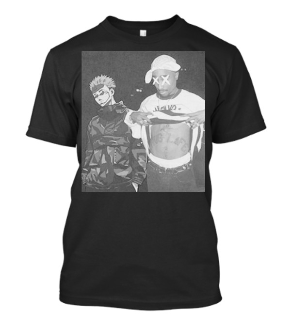 Tupac Shakur Sukuna Jujutsu Kaisen King Of Curses Thug Life Edit T-Shirt