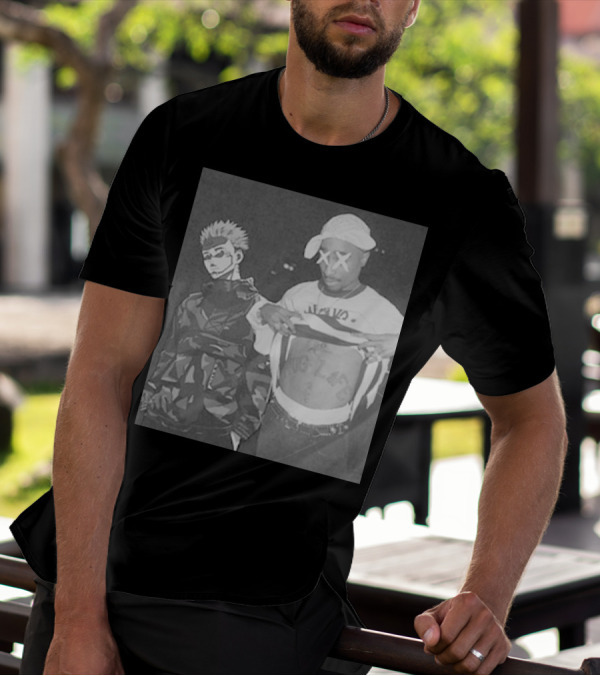 Tupac Shakur Sukuna Jujutsu Kaisen King Of Curses Thug Life Edit T-Shirt