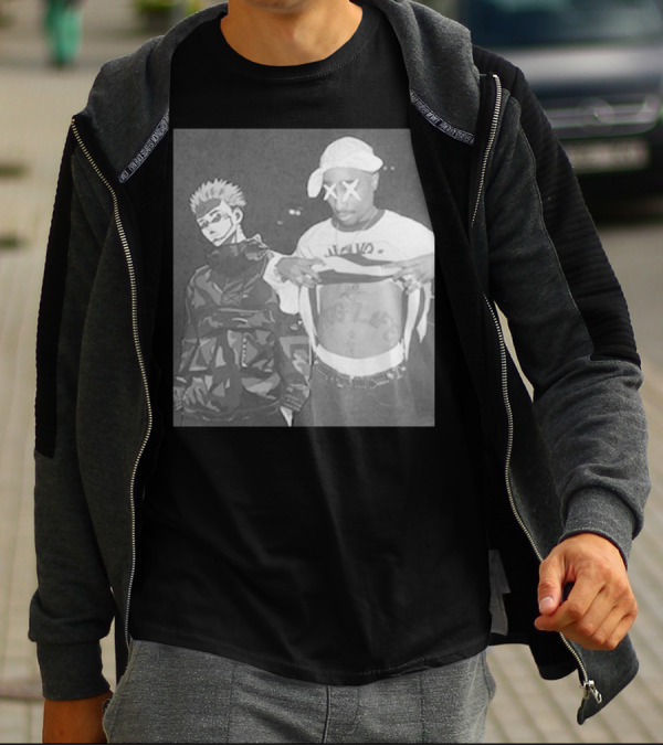 Tupac Shakur Sukuna Jujutsu Kaisen King Of Curses Thug Life Edit T-Shirt