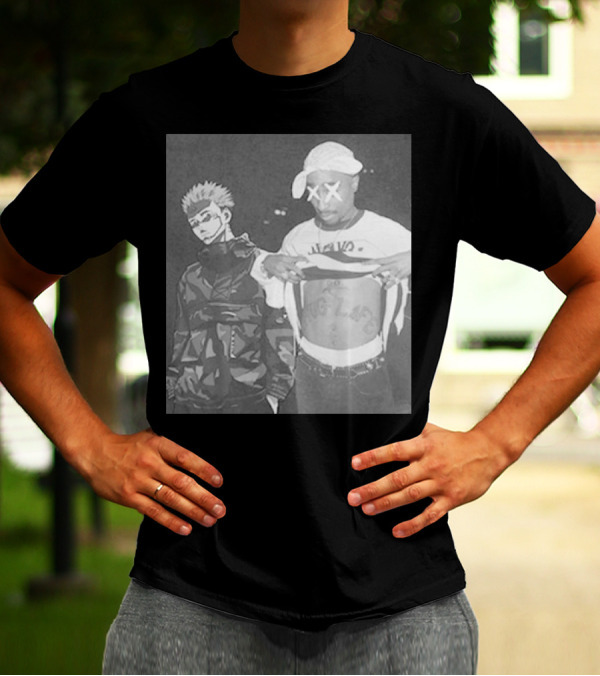 Tupac Shakur Sukuna Jujutsu Kaisen King Of Curses Thug Life Edit T-Shirt