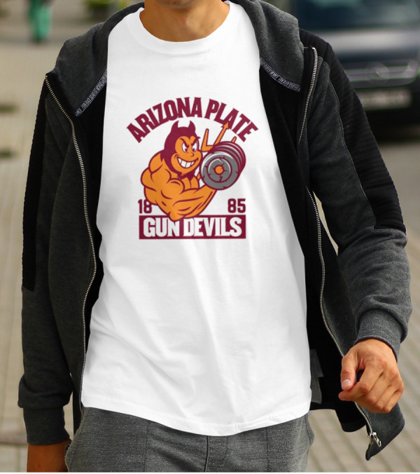 Arizona Plate 1885 Gun Devils Weightlifting Demon T-Shirt