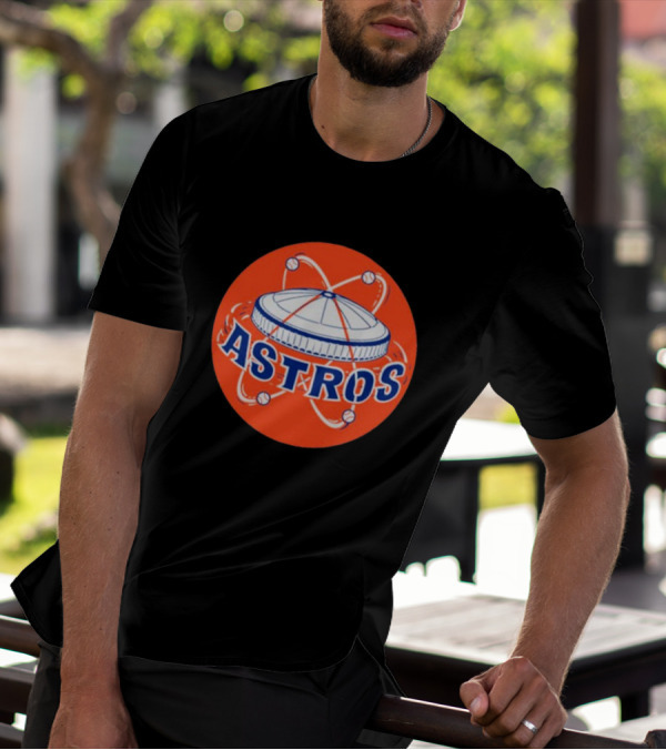 Astros Houston Baseball Retro Dome Circle T-Shirt