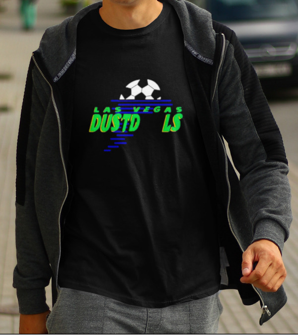 Las Vegas Dustdevils Soccer Team Retro Style Soccer Ball T-Shirt