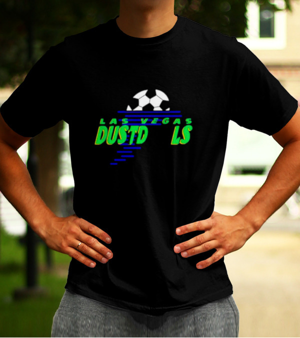 Las Vegas Dustdevils Soccer Team Retro Style Soccer Ball T-Shirt