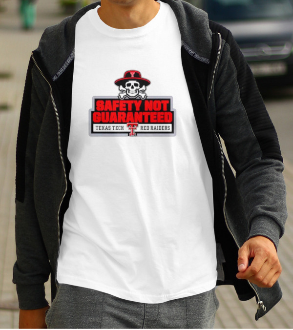 Safety Not Guaranteed Texas Tech Red Raiders Skull T-Shirt