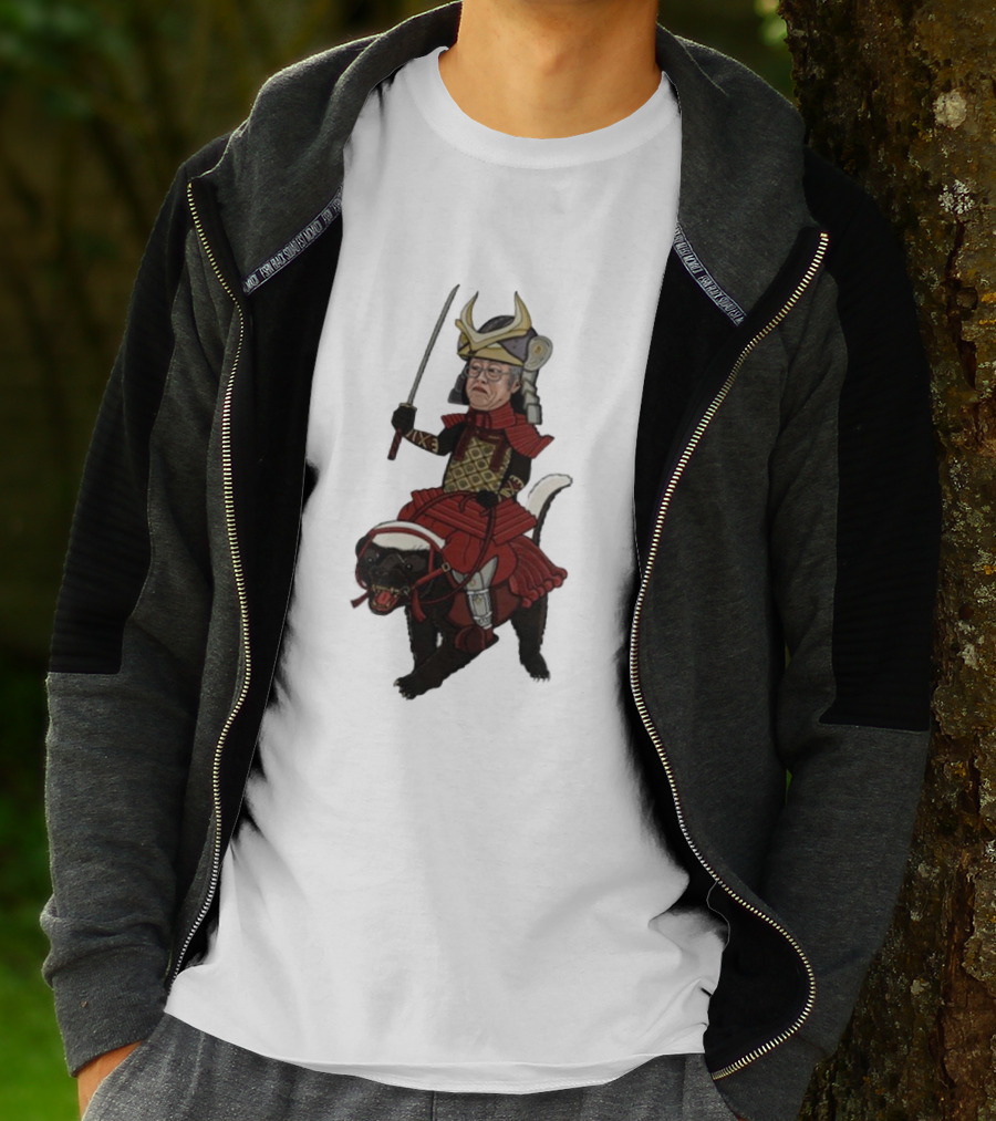Samurai Satoshi Riding Armored Animal T-Shirt