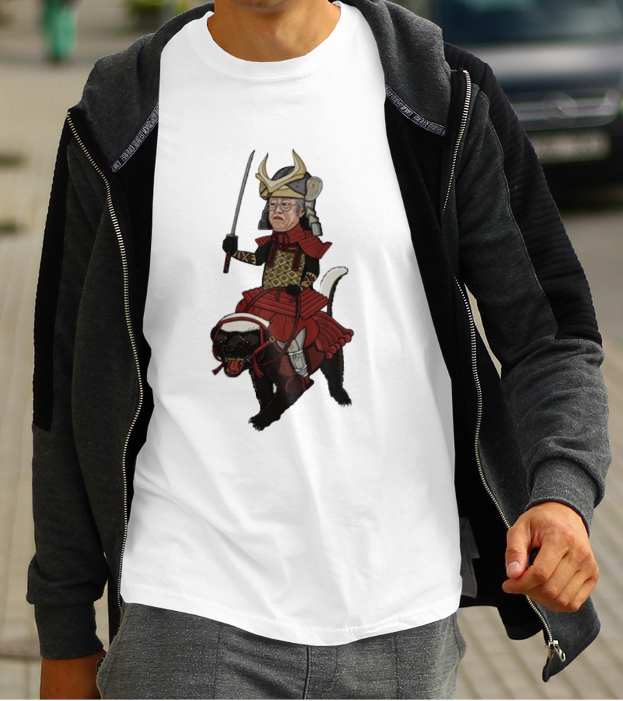 Samurai Satoshi Riding Armored Animal T-Shirt