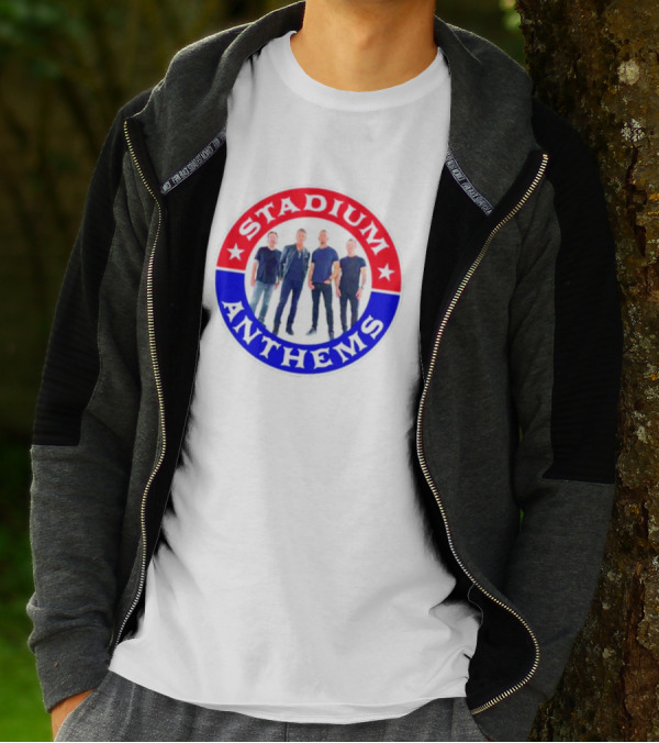 Stadium Anthems Rock Band Circle Logo With Stars And Group Image T-Shirt