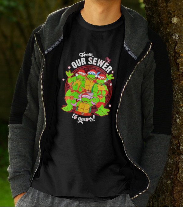 Teenage Mutant Ninja Turtles From Our Sewer To Yours Pizza Party Circular T-Shirt