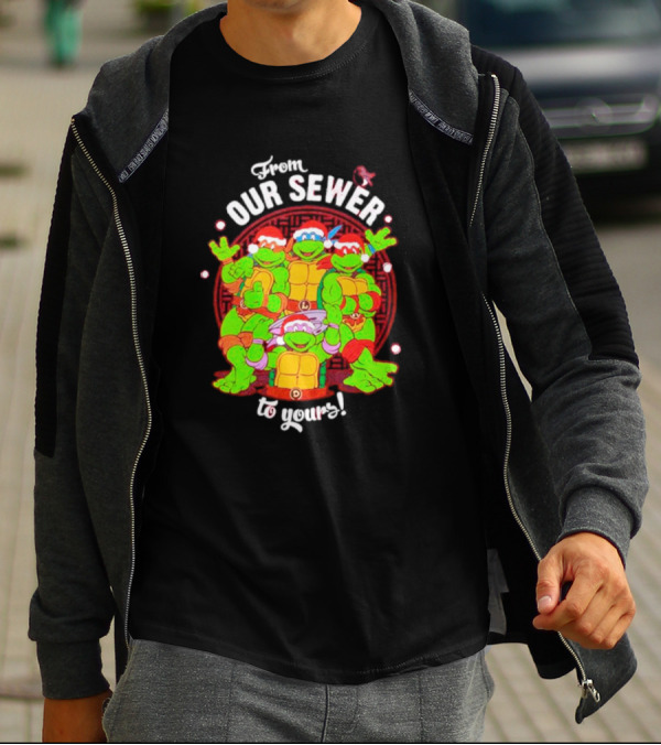 Teenage Mutant Ninja Turtles From Our Sewer To Yours Pizza Party Circular T-Shirt