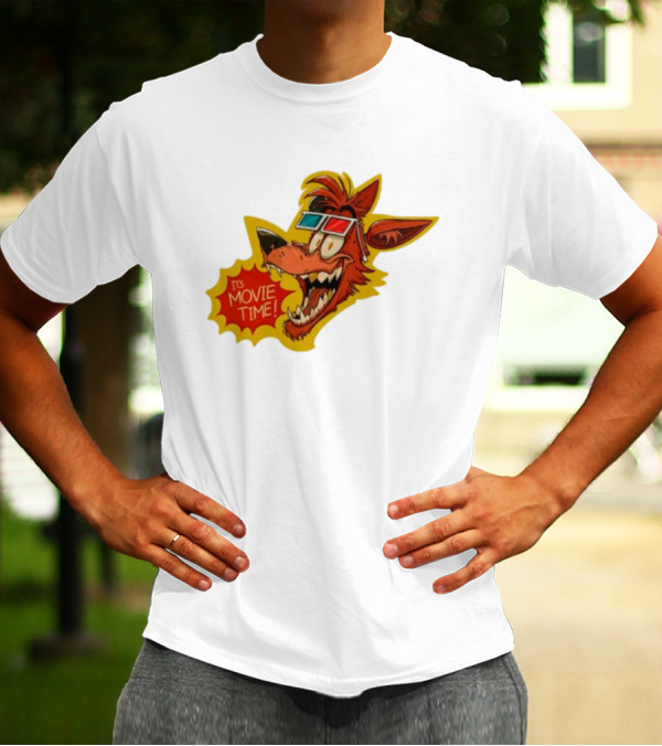 Wolf It's Movie Time Retro 3D Glasses Fun T-Shirt
