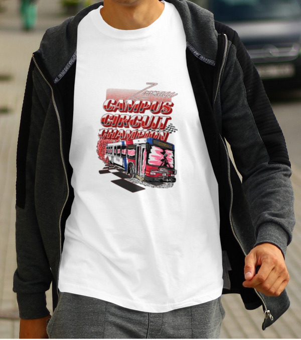 Zoomass Campus Circuit Champion Vintage Bus Racing T-Shirt