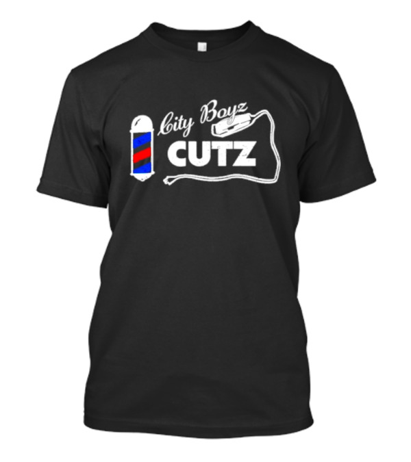 City Boyz Cutz Barber Pole And Clippers T-Shirt