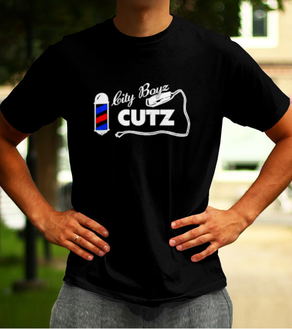 City Boyz Cutz Barber Pole And Clippers T-Shirt