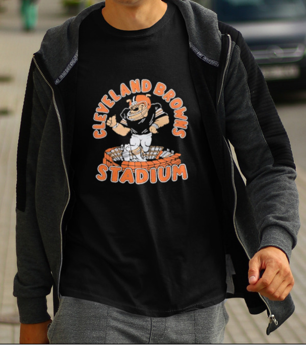 Cleveland Browns Stadium NFL Football Mascot T-Shirt