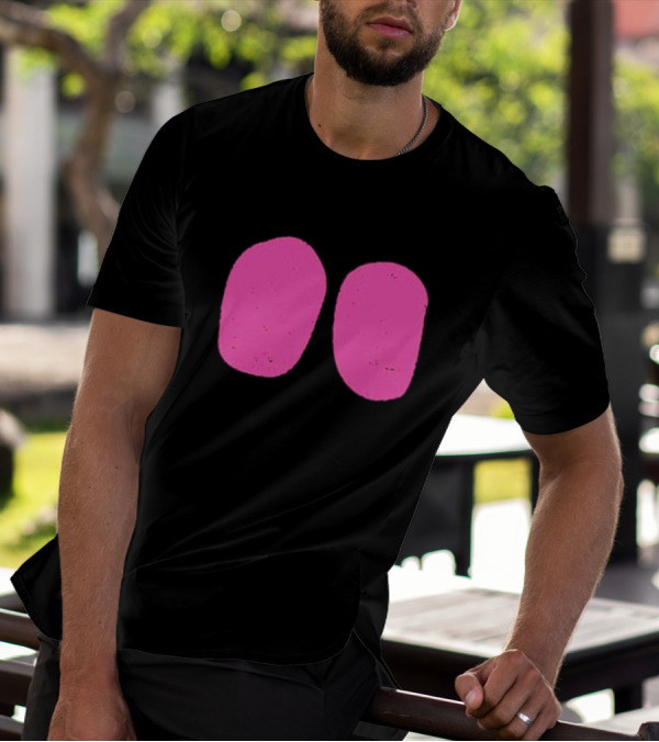 Night Rider Eyes Neon Pink Ovals T-Shirt