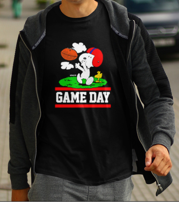 Peanuts Snoopy Woodstock Football Game Day T-Shirt