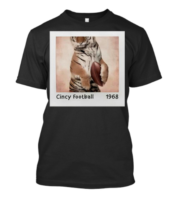 Cincy Football 1968 Tiger With Football T-Shirt