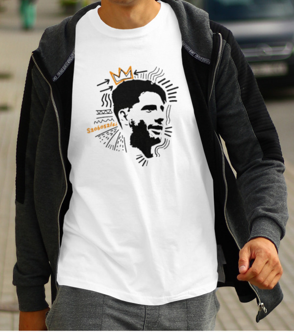 Dominik Szoboszlai Liverpool Iconic Crown Sketch T-Shirt
