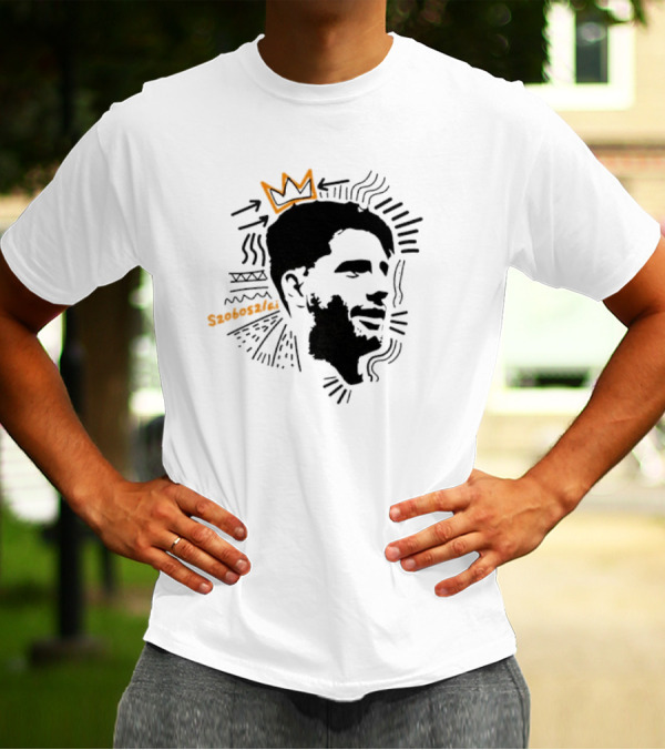Dominik Szoboszlai Liverpool Iconic Crown Sketch T-Shirt