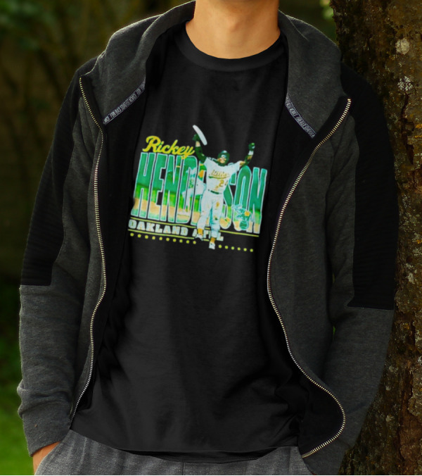 Rickey Henderson Oakland Athletics 24 Baseball Legend T-Shirt