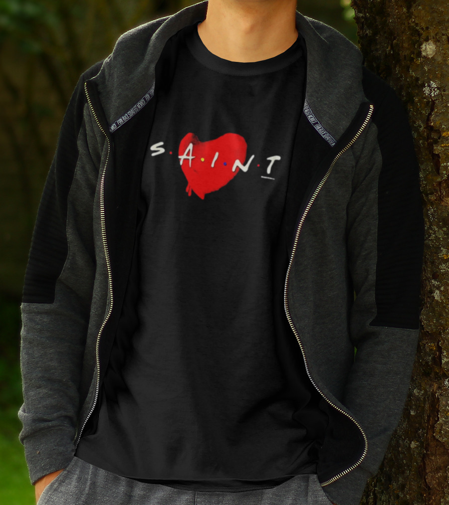 SAINT Red Heart With Multicolor Dots T-Shirt