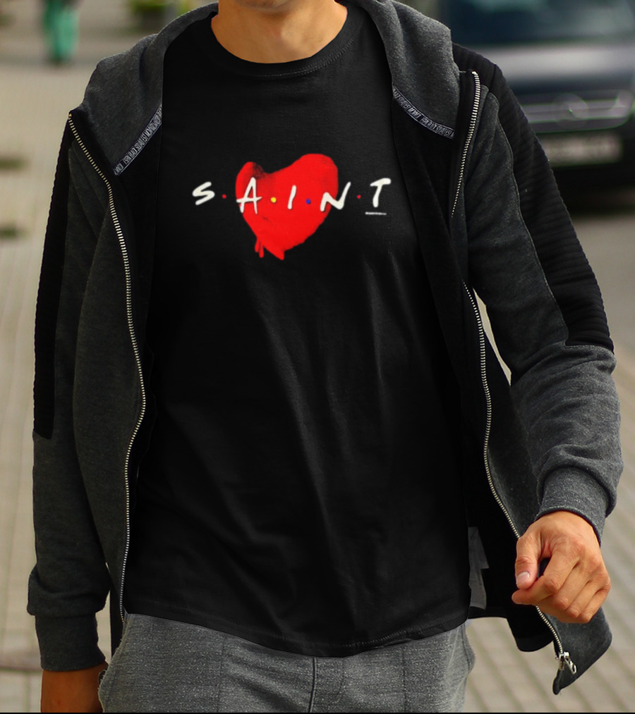 SAINT Red Heart With Multicolor Dots T-Shirt
