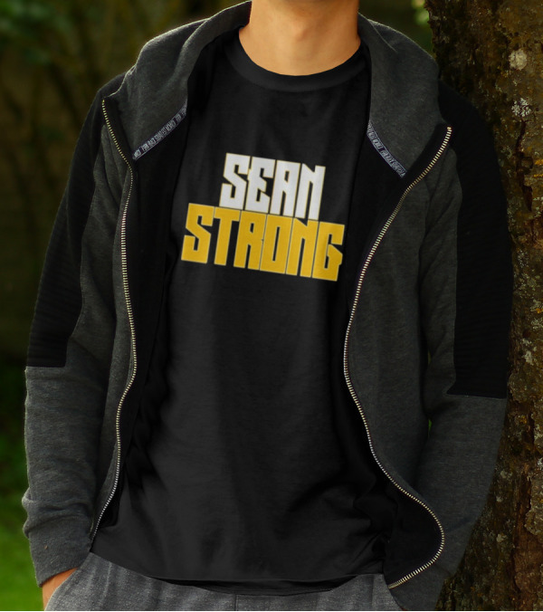 Sean Wallace SEAN STRONG Bold Yellow Block Letters T-Shirt