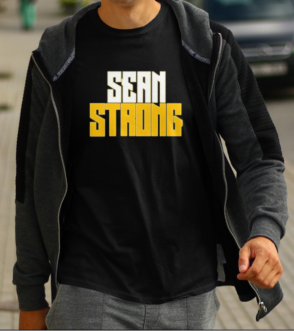 Sean Wallace SEAN STRONG Bold Yellow Block Letters T-Shirt