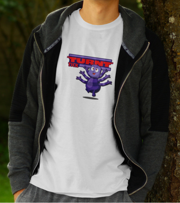 Turnt Tick Character Purple Cartoon T-Shirt