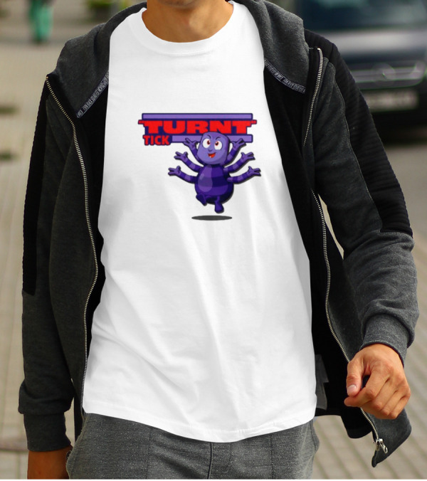Turnt Tick Character Purple Cartoon T-Shirt