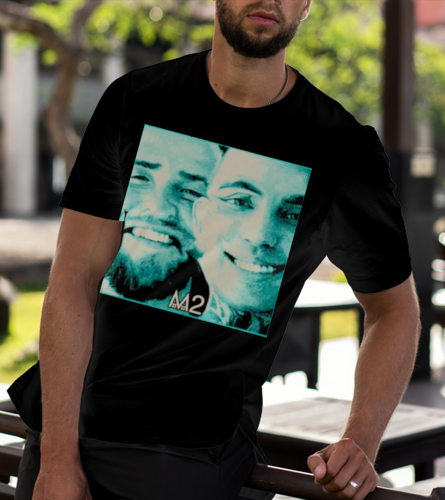 Mansionz M2 Album Cover Image With Smiling Duo T-Shirt